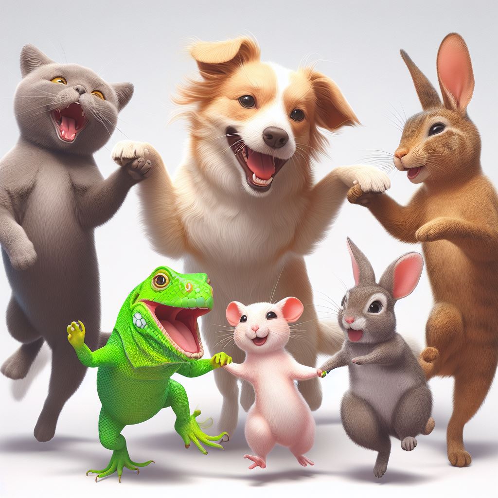 mascotas celebrando