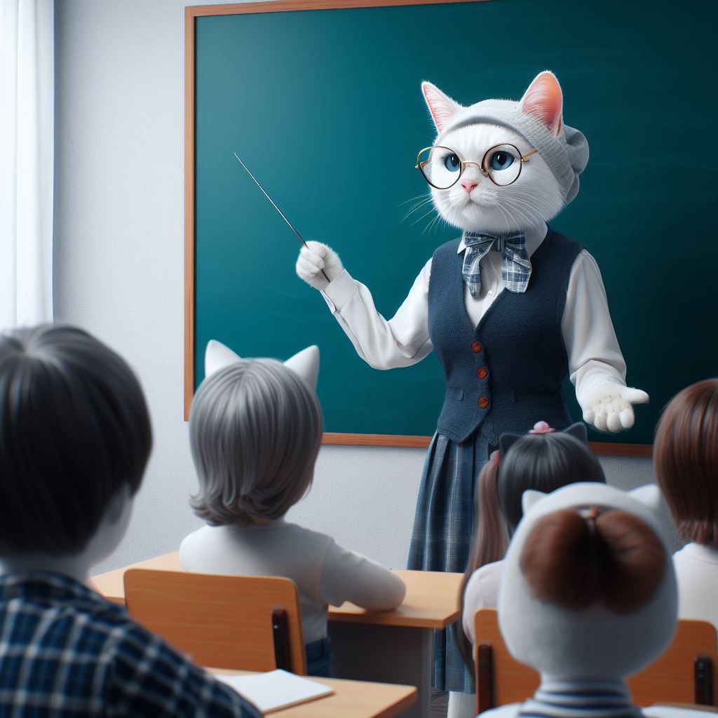 comportamiento de los gatos en agosto - gato enseñando